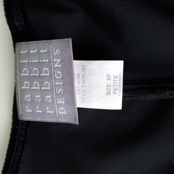 Velour Black Sparkle Vintage 2 pieces Long Jacket & Sleeveless Dress Petite Sz 8 - Picture 7 of 16